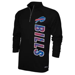 Zubaz Bills 1/4 Zip Team Logo Jacket