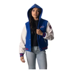 Wild Collective Ladies Buffalo Bills Snap Varsity Jacket -SportThreads BILLLJ0025A