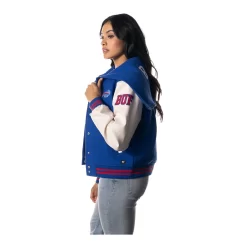 Wild Collective Ladies Buffalo Bills Snap Varsity Jacket -SportThreads BILLLJ0025B