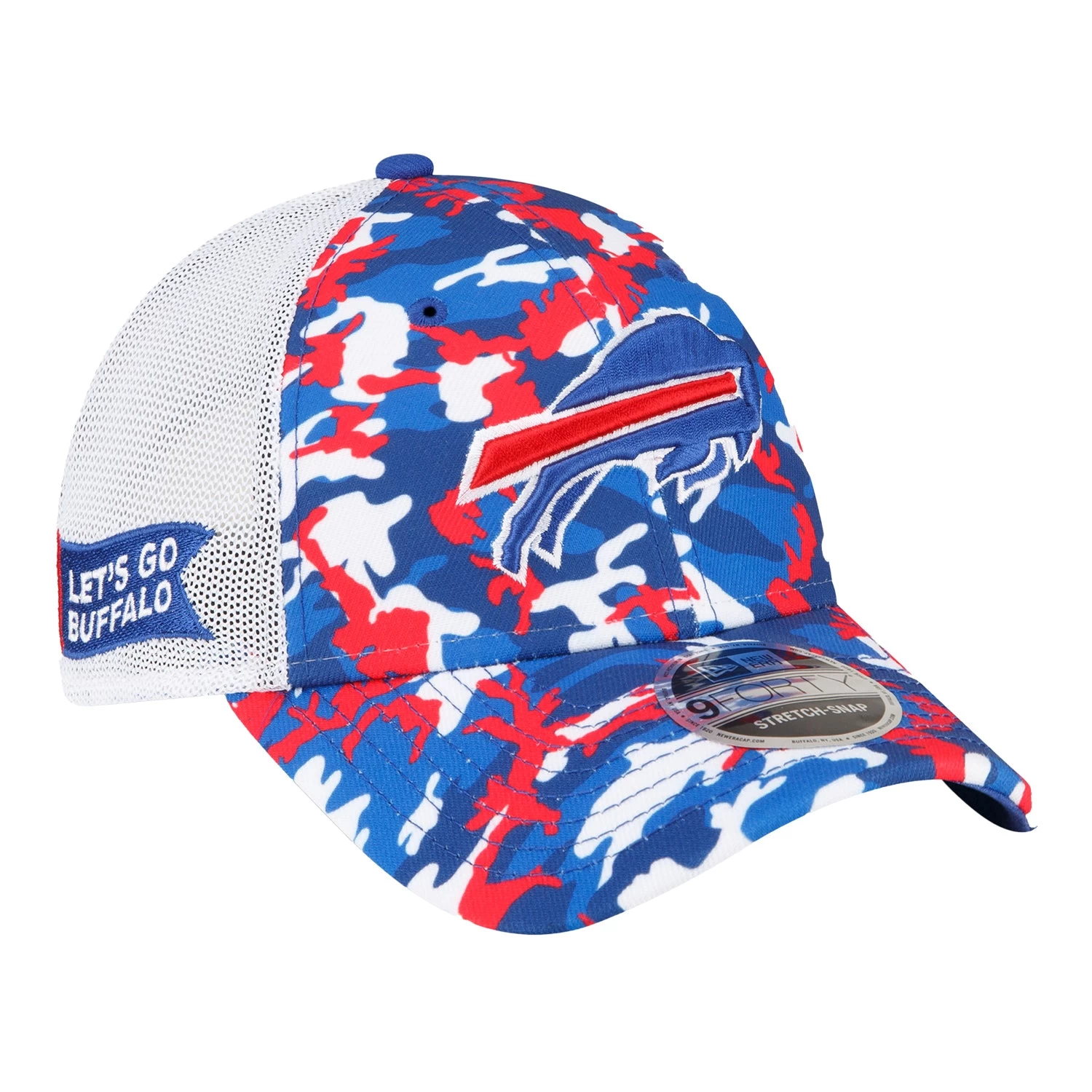 New Era Bills 9FORTY Let's Go Buffalo Trucker Hat 1 New Era Bills 9FORTY Let's Go Buffalo Trucker Hat