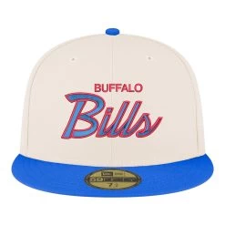 New Era Bills 59FIFTY Chrome Script Fitted Hat -SportThreads BILLMH1168C