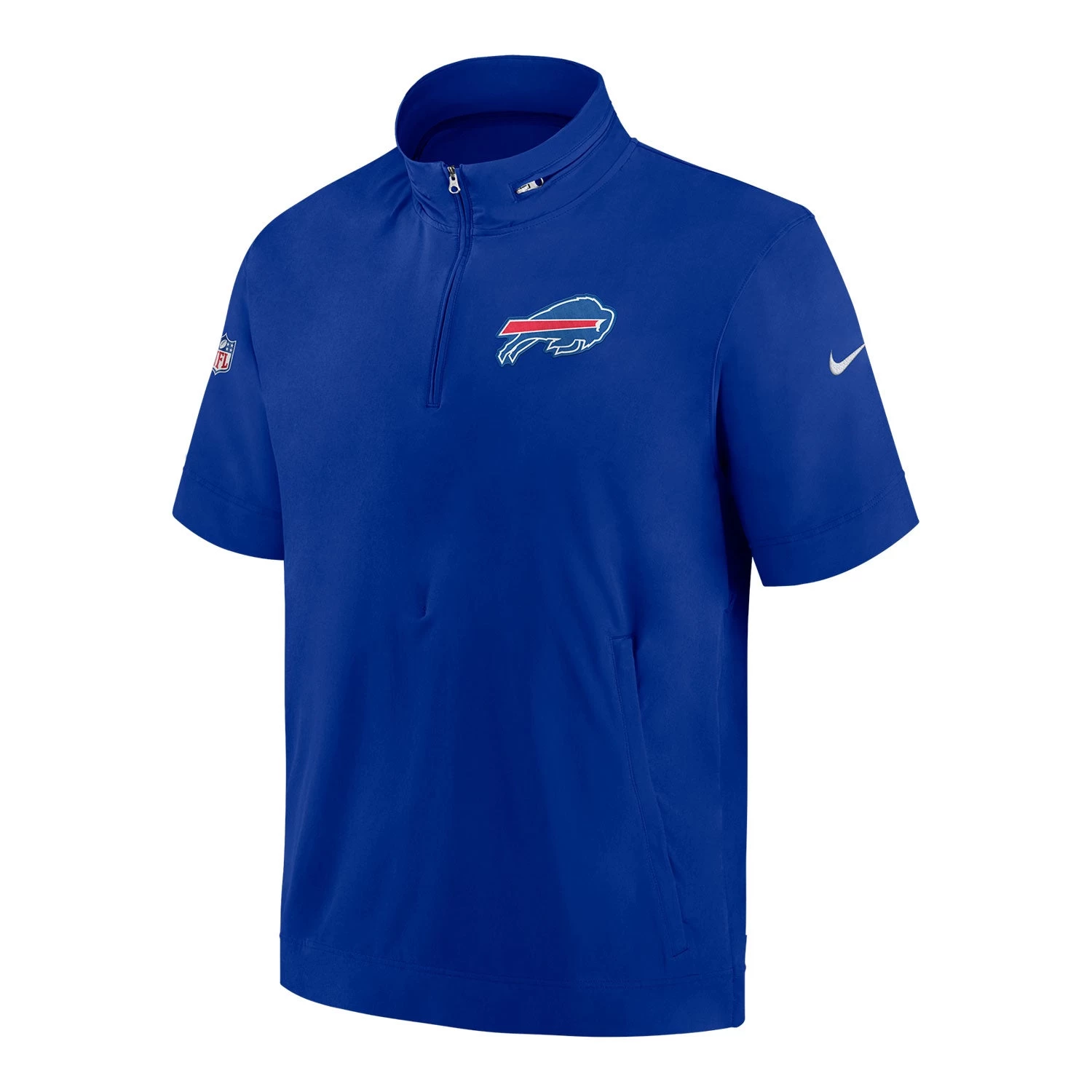 Nike Buffalo Bills Lightweight Coaches Short Sleeve Hooded Jacket 1 Nike Buffalo Bills Lightweight Coaches Short Sleeve Hooded Jacket