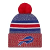 Bills 2023 New Era Alternate Sideline Cuffed Pom Knit Hat