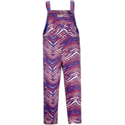 Zubaz Bills Lined Zebra Striped Bib Overalls