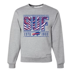 Zubaz Buffalo Bills Wordmark Crewneck Sweatshirt