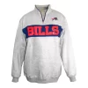 Profile Big & Tall Bills Contrast Wordmark 1/4 Zip Jacket