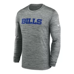 Nike Buffalo Bills Drifit Wordmark Velocity Long Sleeve T-Shirt