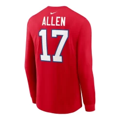 Nike Buffalo Bills Allen Name & Number Long Sleeve T-Shirt