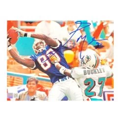 Eric Moulds Vs. Miami Signed Over Buckley 8x10 Photo
