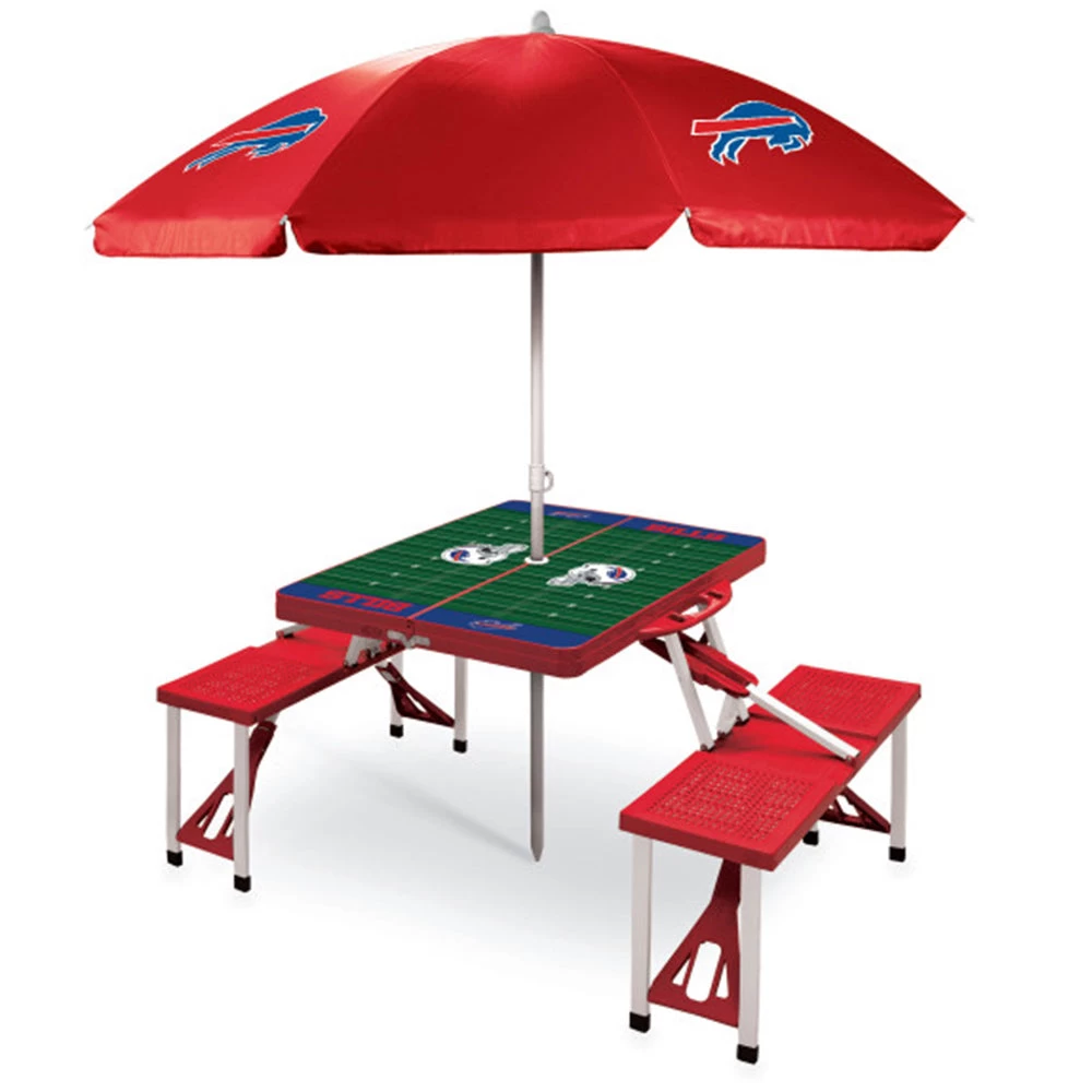 Picnic Time Bills Portable Folding Table With Seats And Umbrella 1 Picnic Time Bills Portable Folding Table With Seats And Umbrella