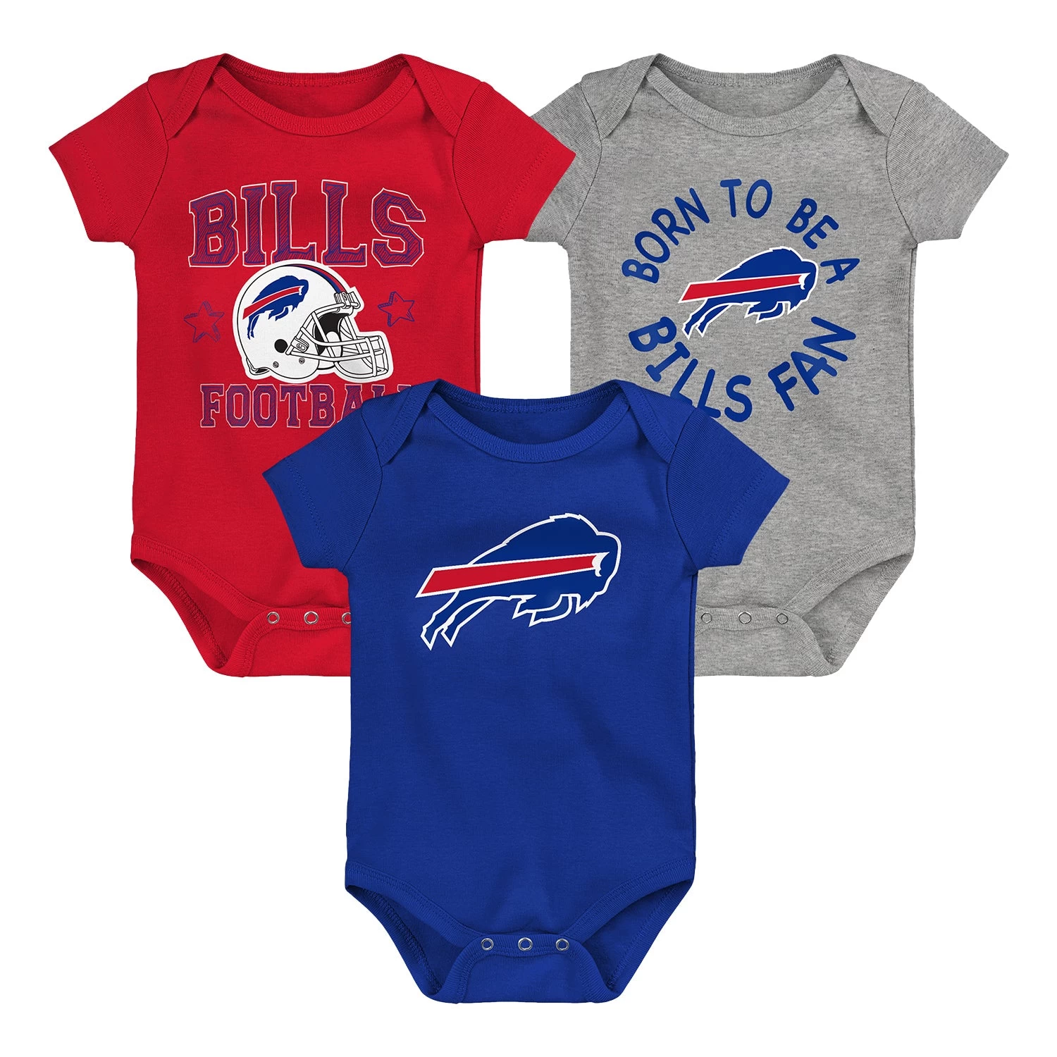 Outerstuff Infant Born To Be Bills Onesie 3-Pack 1 Outerstuff Infant Born To Be Bills Onesie 3-Pack