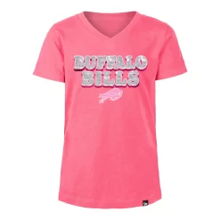 NEW ERA Girls Sequins Bills Pink T-Shirt