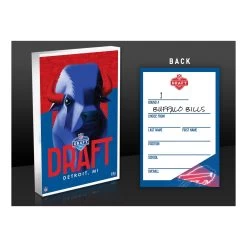 Buffalo Bills 2024 NFL Draft Card 3D Acrylic Block