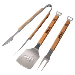 Buffalo Bills Classic Wood 3pc Classic BBQ Set